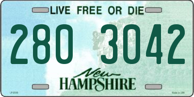 NH license plate 2803042