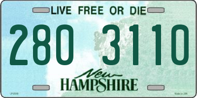 NH license plate 2803110