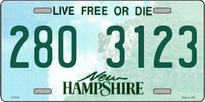 NH license plate 2803123