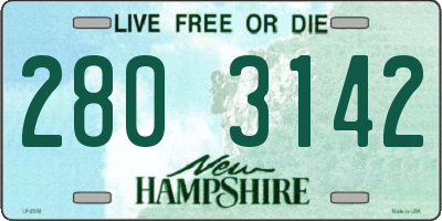 NH license plate 2803142