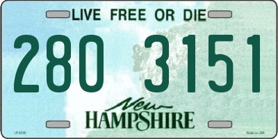 NH license plate 2803151