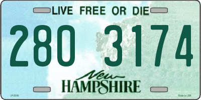 NH license plate 2803174