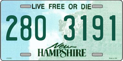 NH license plate 2803191