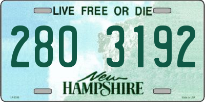 NH license plate 2803192