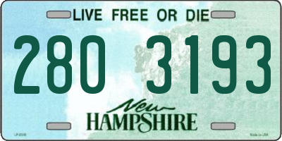 NH license plate 2803193