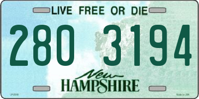 NH license plate 2803194