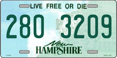 NH license plate 2803209