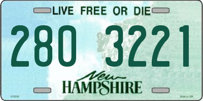 NH license plate 2803221