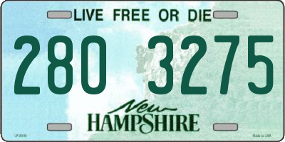 NH license plate 2803275