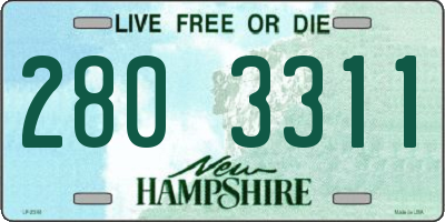 NH license plate 2803311