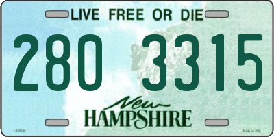 NH license plate 2803315