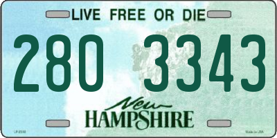 NH license plate 2803343