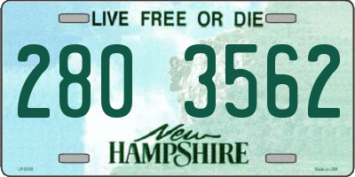 NH license plate 2803562