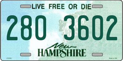 NH license plate 2803602