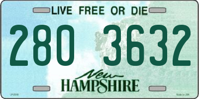NH license plate 2803632