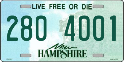 NH license plate 2804001