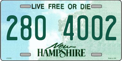 NH license plate 2804002