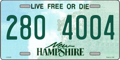 NH license plate 2804004