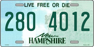 NH license plate 2804012
