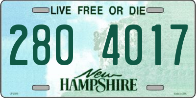 NH license plate 2804017