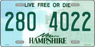 NH license plate 2804022