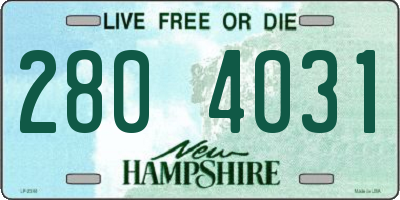 NH license plate 2804031