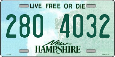 NH license plate 2804032
