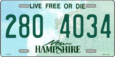NH license plate 2804034