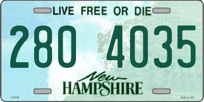 NH license plate 2804035