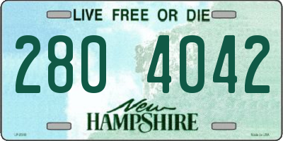NH license plate 2804042