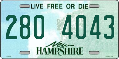 NH license plate 2804043