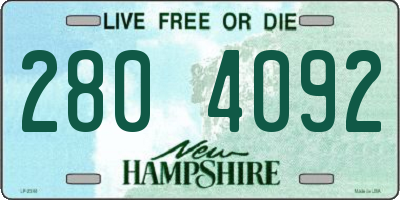 NH license plate 2804092