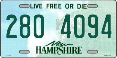 NH license plate 2804094