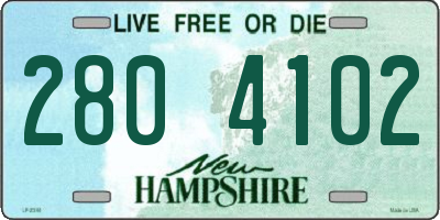NH license plate 2804102