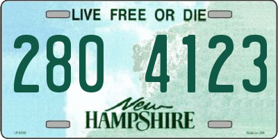NH license plate 2804123