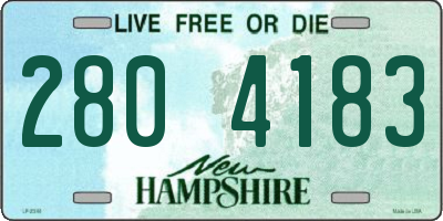 NH license plate 2804183