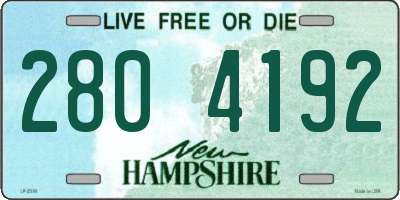 NH license plate 2804192