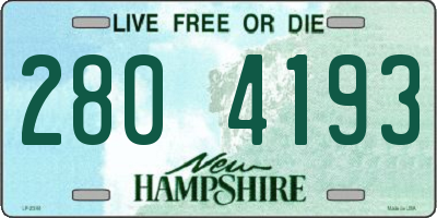NH license plate 2804193