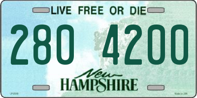 NH license plate 2804200