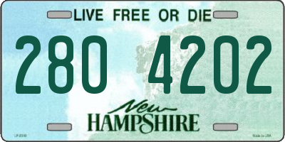NH license plate 2804202