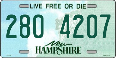 NH license plate 2804207