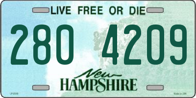 NH license plate 2804209