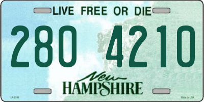 NH license plate 2804210
