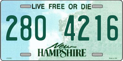 NH license plate 2804216