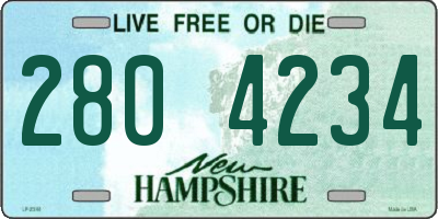 NH license plate 2804234