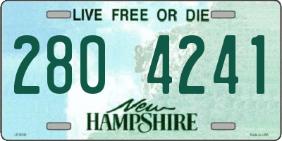 NH license plate 2804241