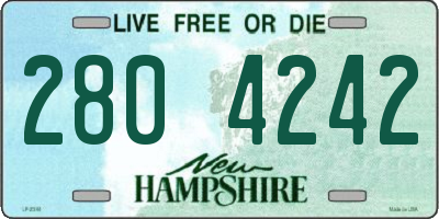 NH license plate 2804242