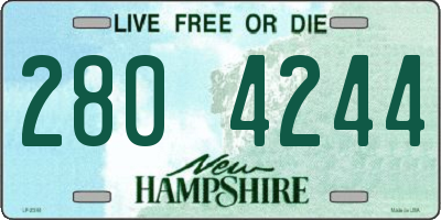 NH license plate 2804244