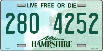 NH license plate 2804252