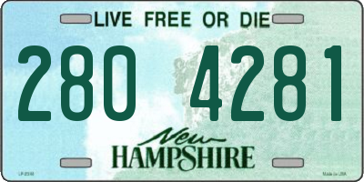 NH license plate 2804281